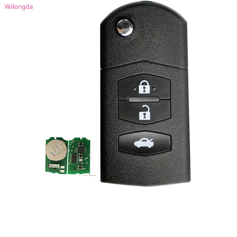 Универсальный дистанционный ключ Wilongda KD900 URG200 B14 KEYDIY B Series 3 кнопки для ключа Mazda