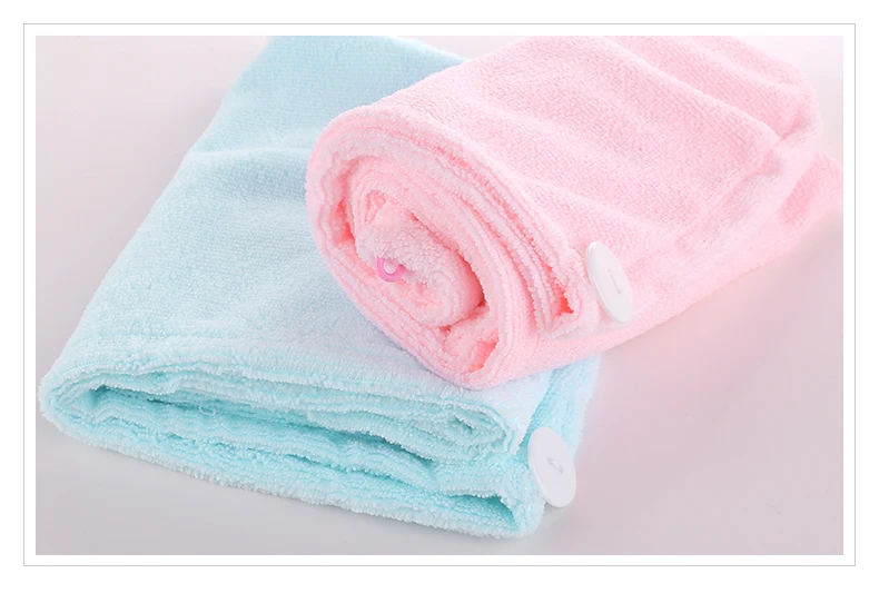 High-quality Lady Turban microfiber fabric thickening dry hair hat super absorbent quick-drying hair Shower cap Bath towel