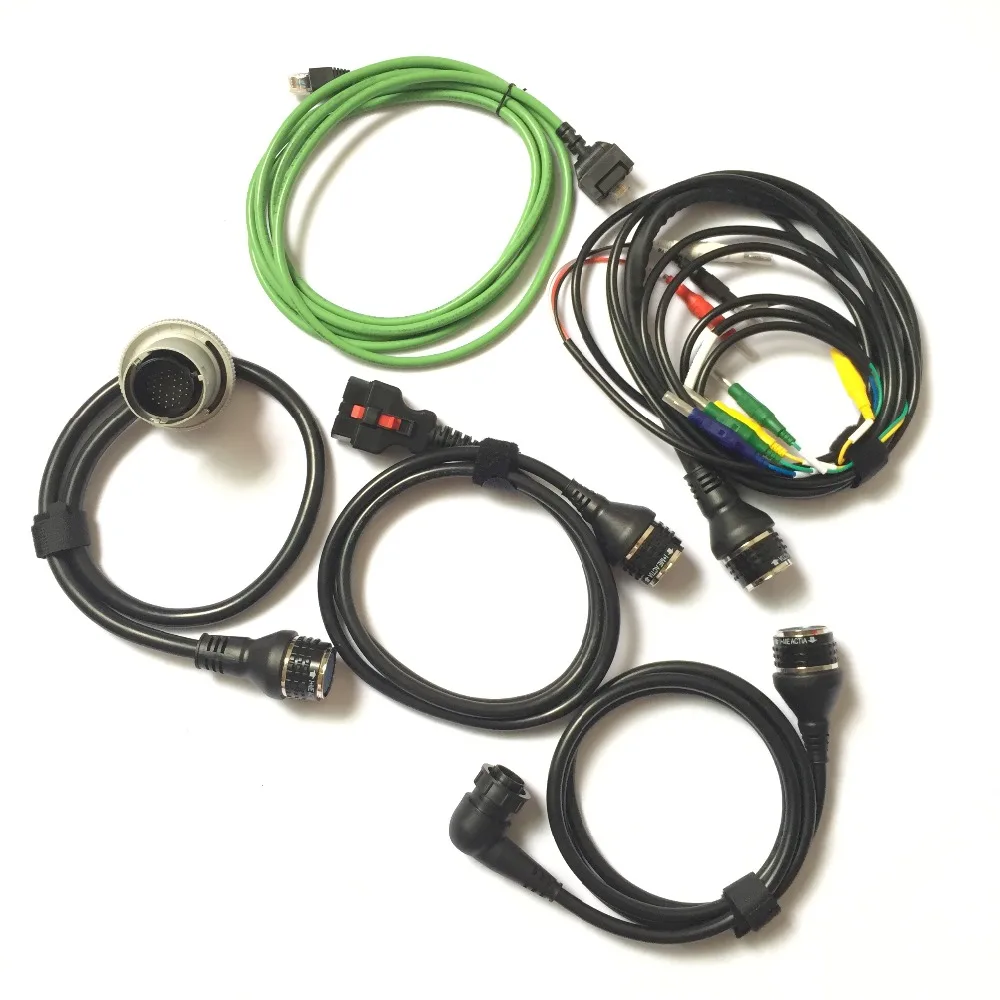 Высокое Качество MB Star C4 кабели, 5 шт./набор, предметы MB SD Connect C4 Авто диагностические кабели и разъемы автодиагностика инструмент без программного обеспечения