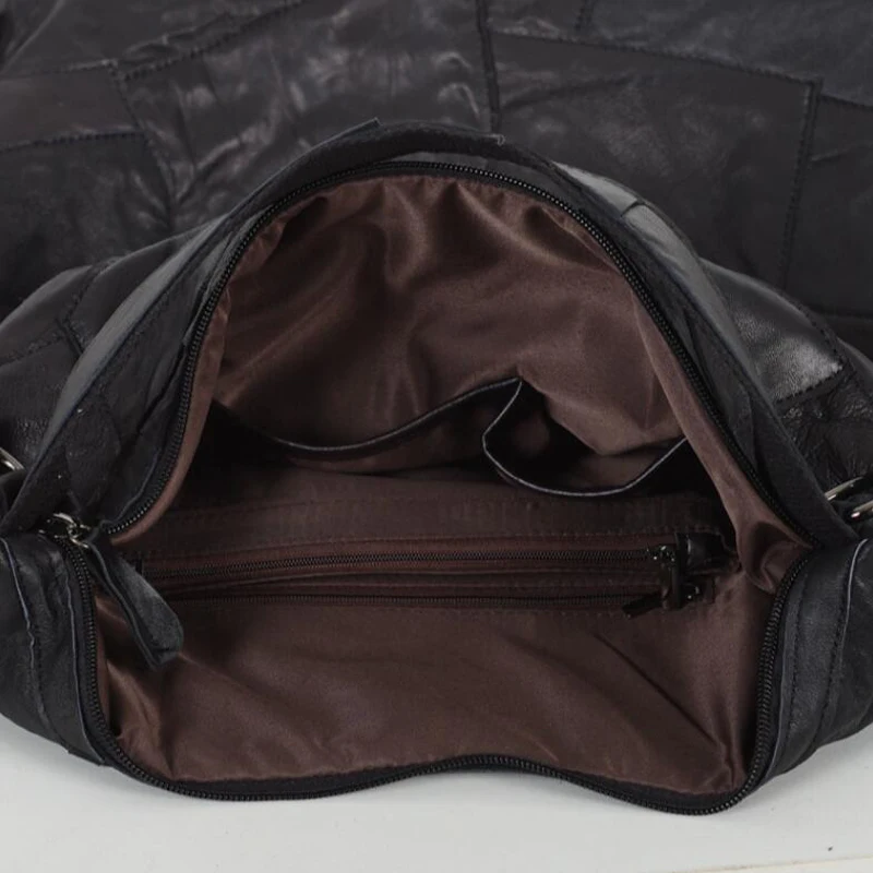 San Maries Модные Элегантные женские кожаные сумки черные мессенджеры брендовые