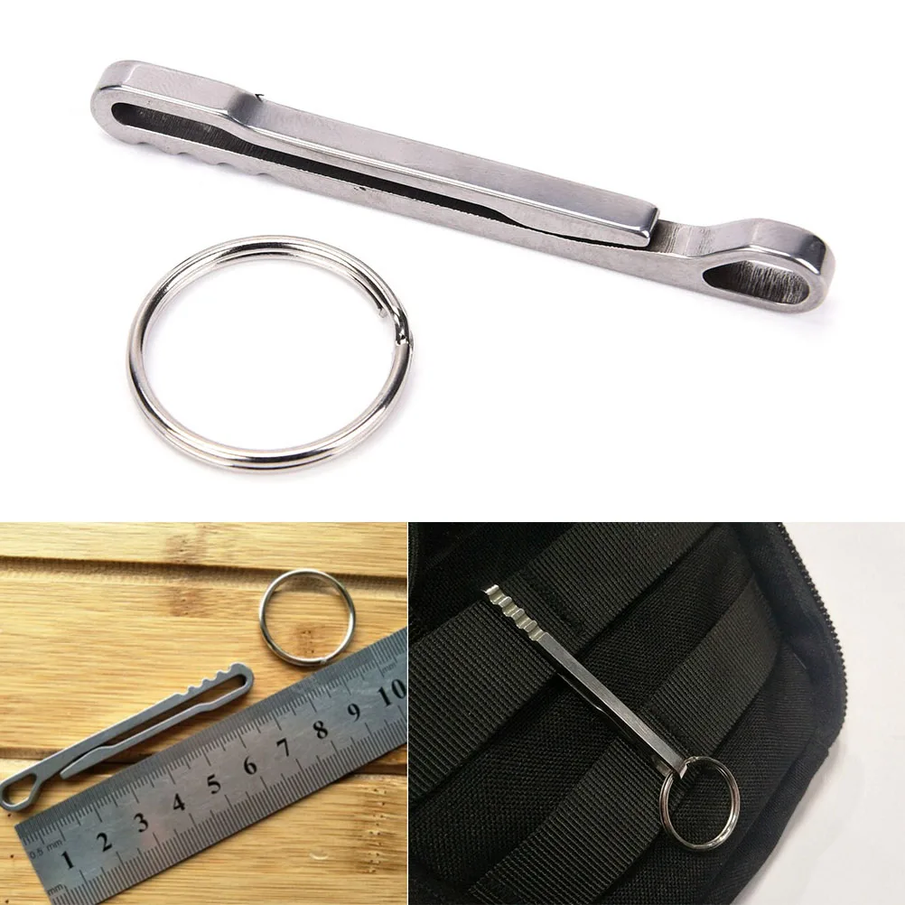 

Stainless steel Key Chain Clip EDC Keychain Carabiner Key Holder Clip Hook For Bag Camping Hiking Travling Survival