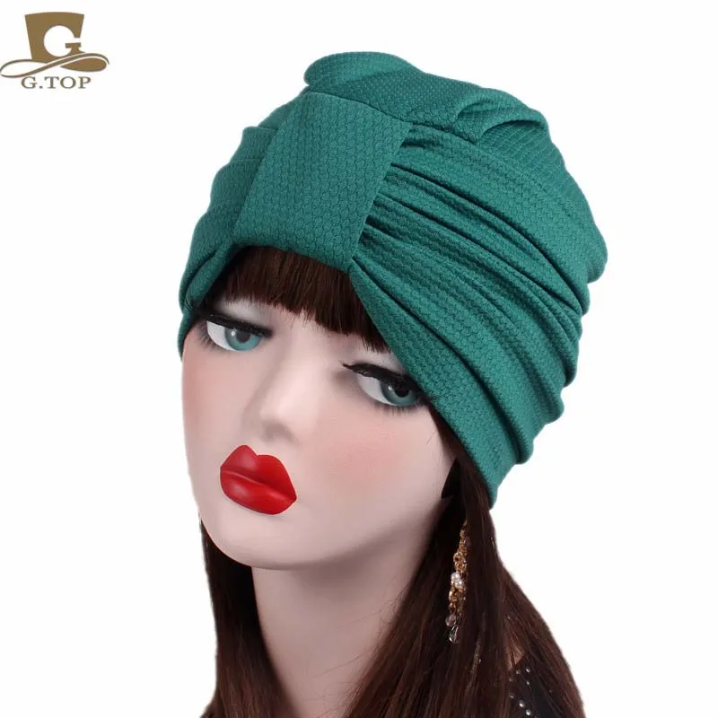 Новая Женская Роскошная тюрбан с узлом Шляпа Стильная кепка chemo skullies индийская Кепка, бандана Хемо обернуть Рак шапка после химиотерапии выпадение волос
