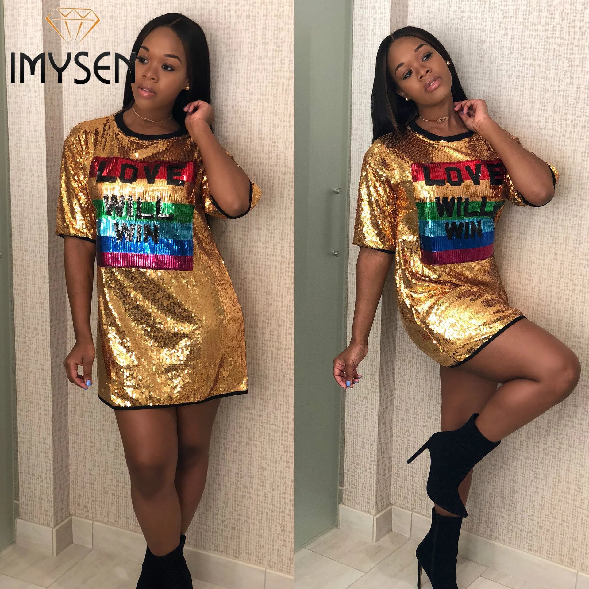 Imysen 2018 новый на лето и весну Sexy платье Для женщин o Средства ухода за кожей шеи