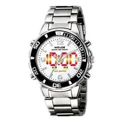 High Quality Steel WEIDE Military Army Men Quartz Analog & LED Dive Sport Watch Water proof Free Shipping|sport times|sport watches kidssport watch