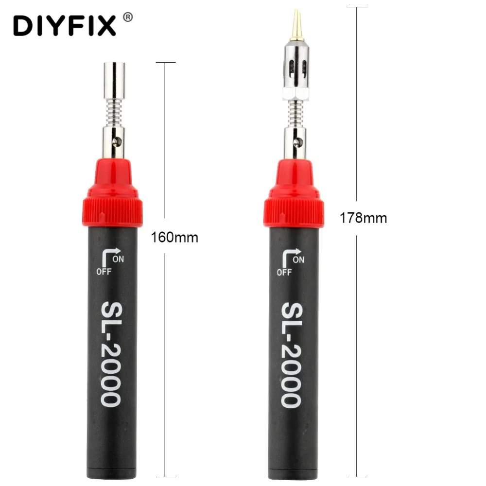 DIYFIX 11 мл Газовый паяльник Комплект Регулируемый Температура Сварочные горелки