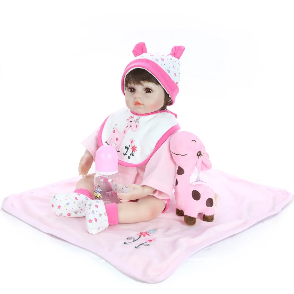 

48cm Bebe Silicone Reborn baby Girl Fashion Dolls Children Birthday Gift Bebes Reborn toddler bonecas