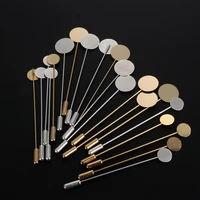 10pcs gold plated simulation pearl alloy copper long pin pin diy lapel dress jewelry making brooch basic jewelry accessories
