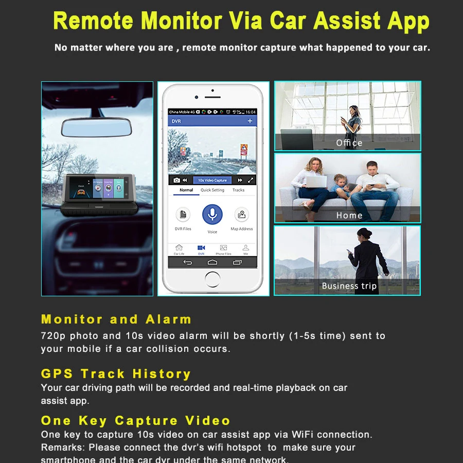 Автомобильный видеорегистратор 4G Android 8 0 дюймов 1080P GPS навигация ADAS камера заднего