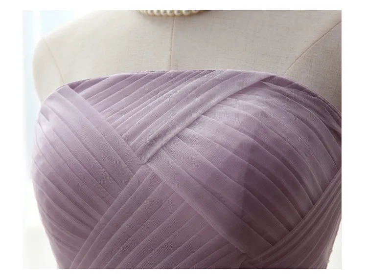 Новое платье подружки невесты Таро фиолетовое короткое без бретелек с открытыми