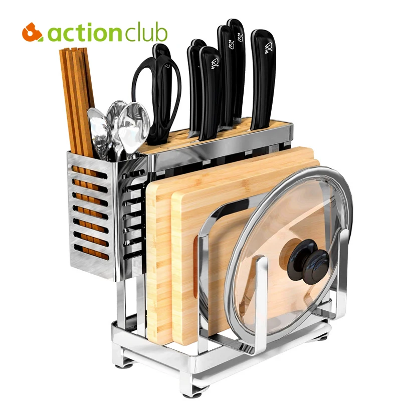 ACTIONCLUB кухонный держатель разделочной доски из нержавеющей стали нож посуда