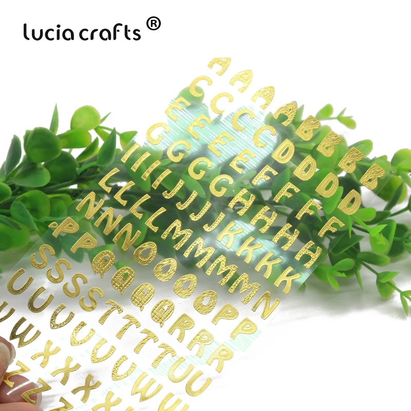 Lucia Crafts 3 sheets/lot 21.5*10cm Digital Letter Numbers Decor Sticker for Scrapbooking DIY I0402 | Дом и сад
