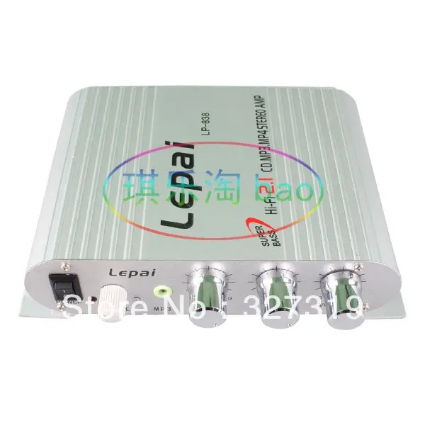 

LP-838 Lepai 3 Channel Mini Amplifier Stereo +connector cable and AC/DC adapter