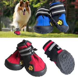 4PCS/set Sport Dog Shoes For Large Dogs Pet Outdoor Rain Boots Non Slip Puppy Running Sneakers Water