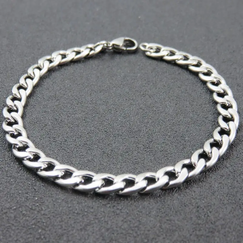 Мужской браслет из нержавеющей стали 316L 6 мм 18 26 см|bracelet jewelry|mens bracelets jewelrychain bracelet |