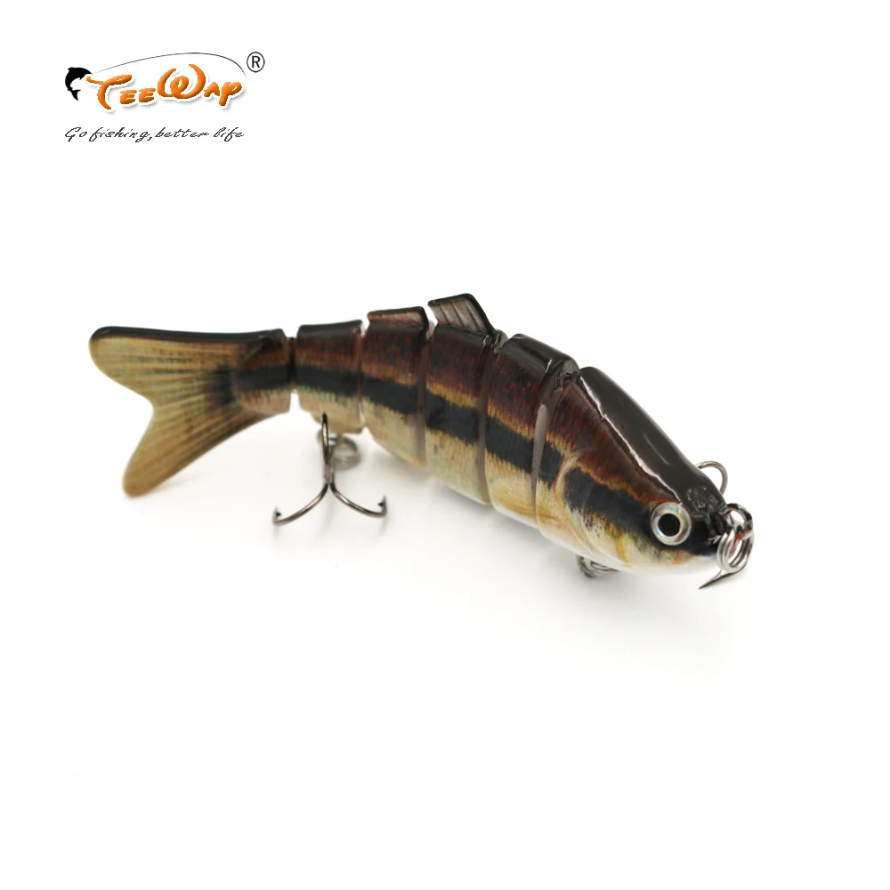 

1PCS Fishing Lure 10cm 20g 3D Eyes 6-Segment Lifelike Fishing Hard Lure Crankbait With 2 Hook Fishing Baits Pesca Cebo