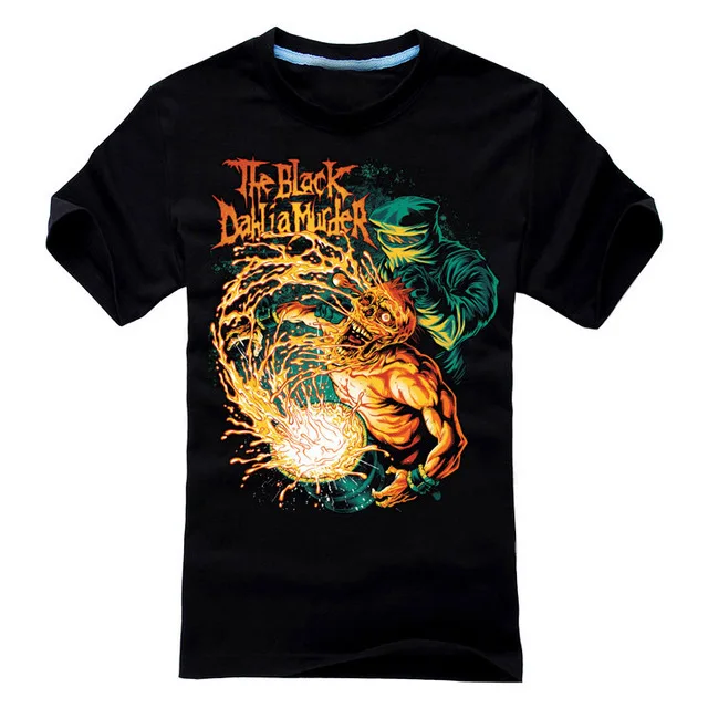 Рубашка в стиле Харадзюку с изображением черного дахии убийцы рок рубашка злого