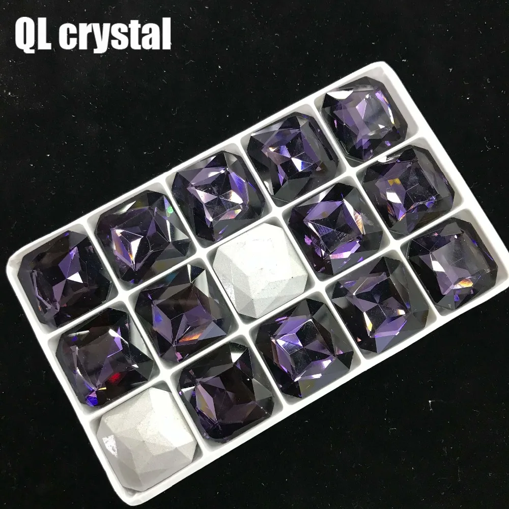 QL Crystal ALL SIZE Octagon Square Pointback Rhinestone High Quality for Jewelry Making DIY Accessories | Дом и сад