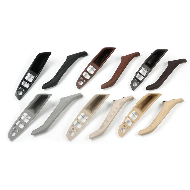 SRXTZM 7pcs/set Luxury Leather Left Hand Drive LHD For BMW 5 Series F10 F11 F18 Car Interior Door Handle Inner Panel Pull Trim | Автомобили