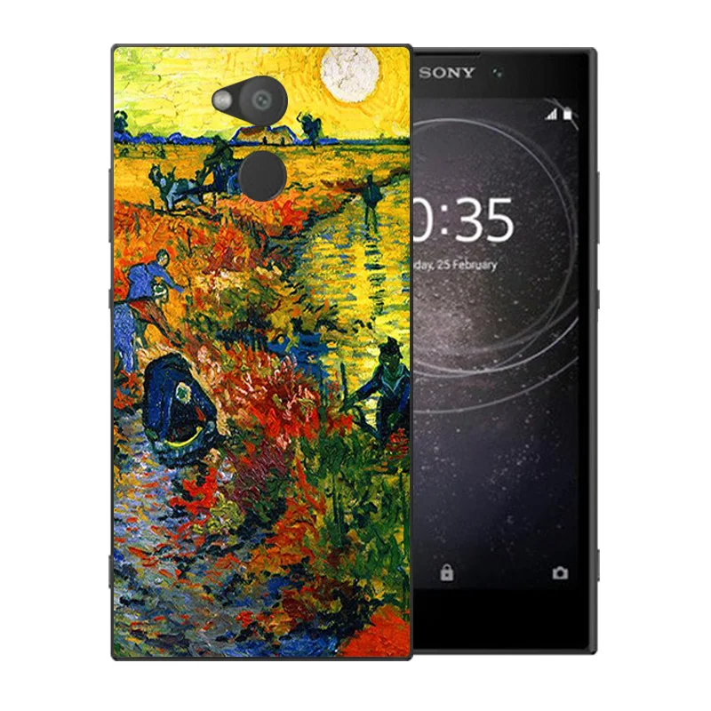 5 2 &quotдля Sony Xperia XA2 прозрачные силиконовые чехлы Ван Гог узор для роскошный ТПУ
