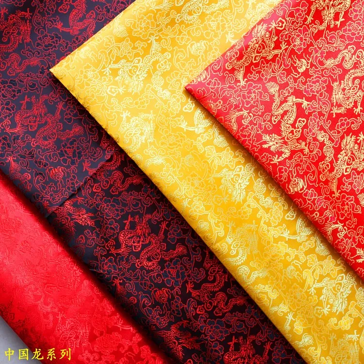 Высококлассный Золотой Серебряный Шелковый дракон в китайском стиле