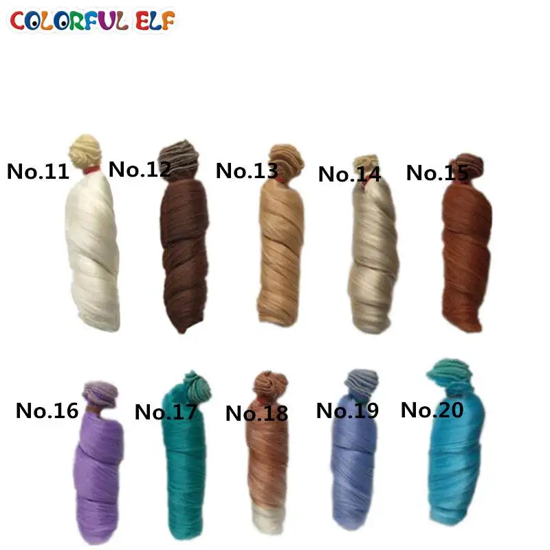 Парик для куклы ручной работы с проволокой высокой температуры 15*100 см 1 шт./лот -