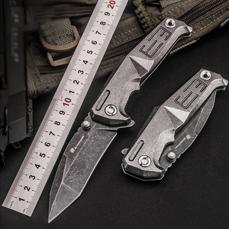 

HX OUTDOOR E3 knife Folding Knife 9CR18Mov D2 Blade Tactical knife Camping Survival Combat Pocket Knives EDC Hunting knife