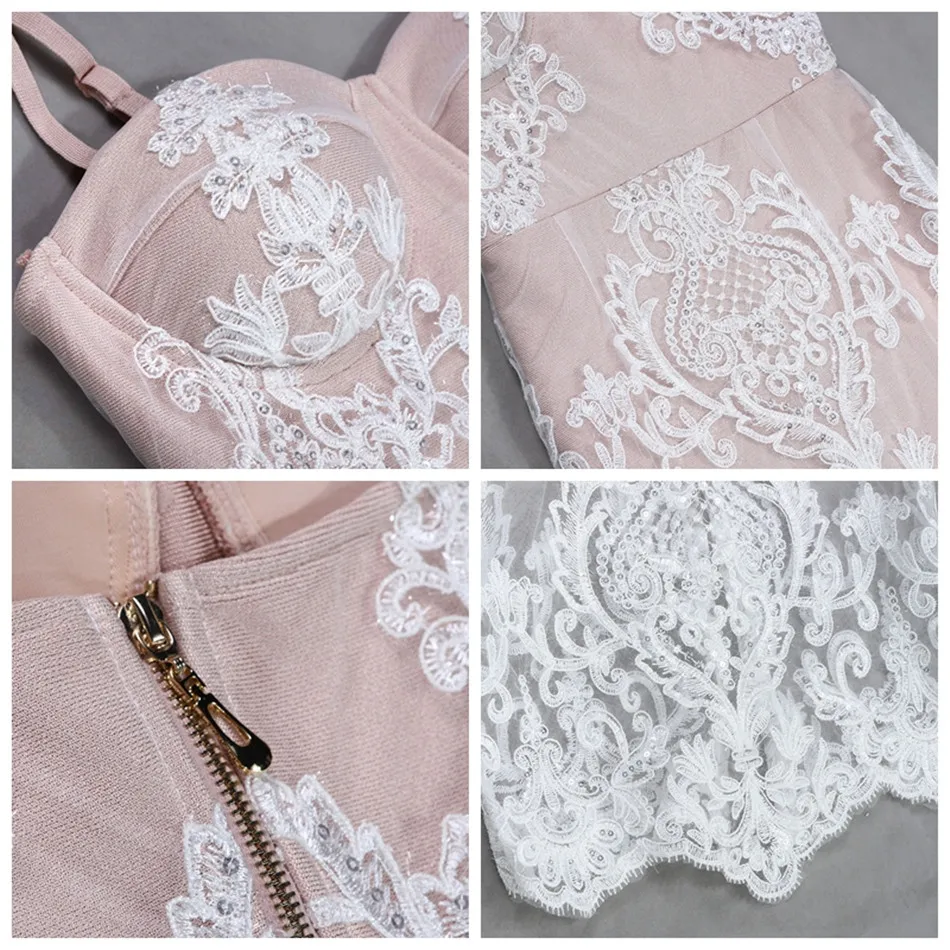 CIEMIILI летнее сексуальное кружевное платье 2018 модные вечерние платья для