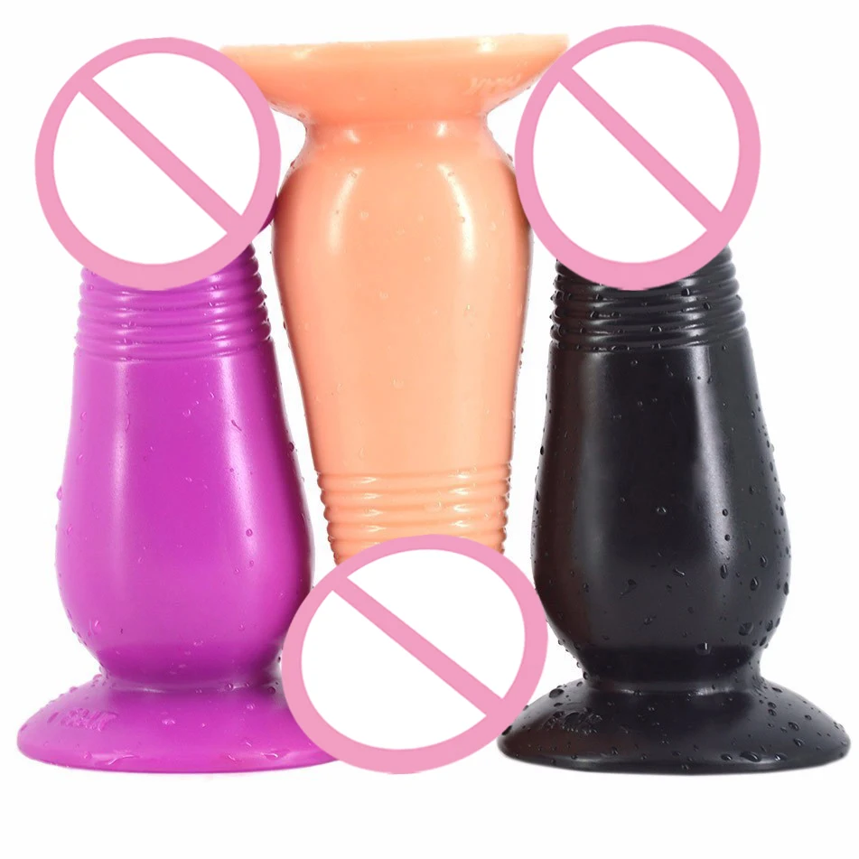 Фаллоимитатор телесного цвета большая Анальная пробка с грибами мощная большой