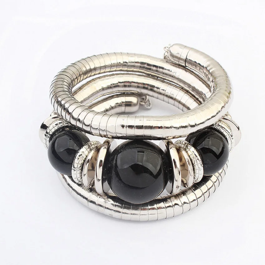 Новинка 2017 femme Charms большой браслет с бусинами винтажный Модный многоуровневый