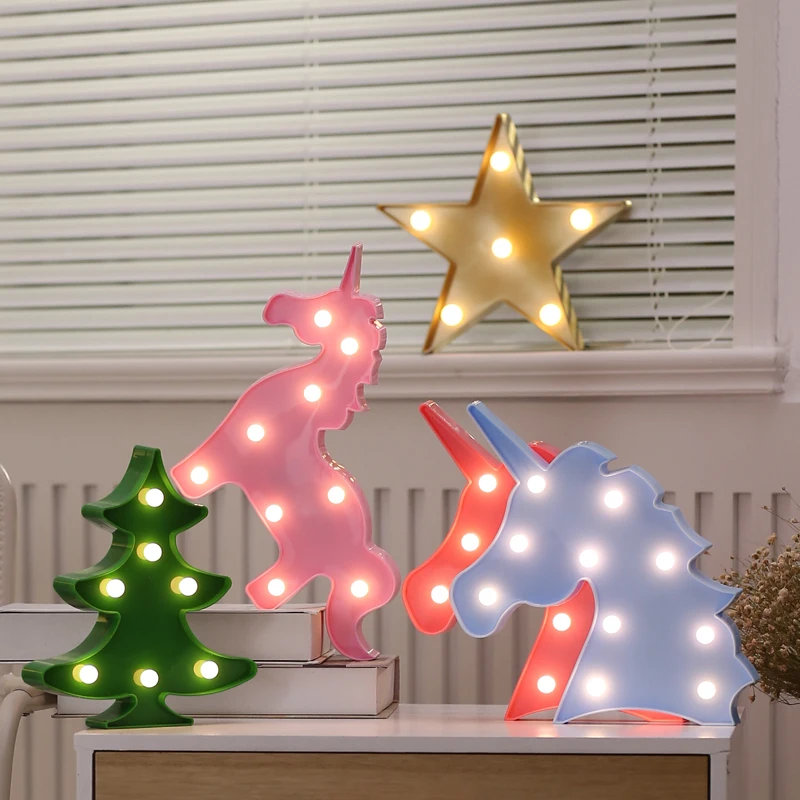 Dcrlamp Симпатичные Единорог ночник красочные освещение детские игрушки