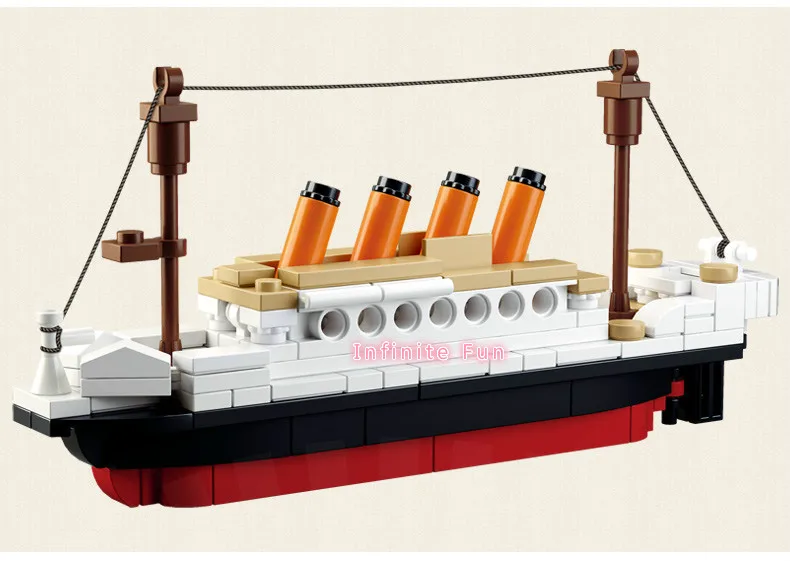 Sluban Building Конструкторы игрушка Титаник shiptitanic Лодка 3D модель Educational в подарок для