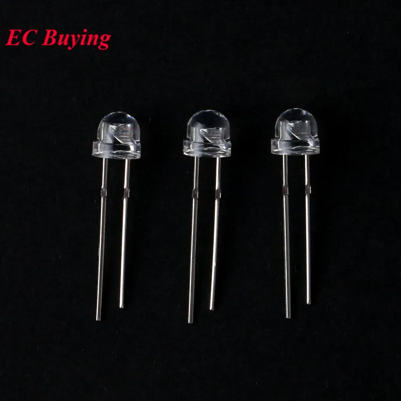 100 шт. 5 мм LED диод DIY Kit соломенная шляпа светодиодные диоды белый желтый красный