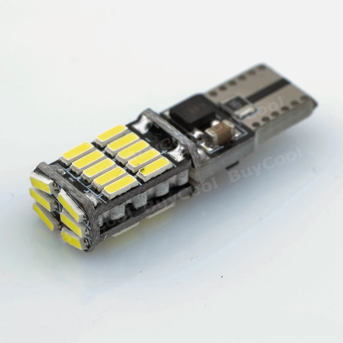 50 шт./лот T10 26 4014SMD LED белый свет автомобиля боковой Клин задний фонарь лампа яркий