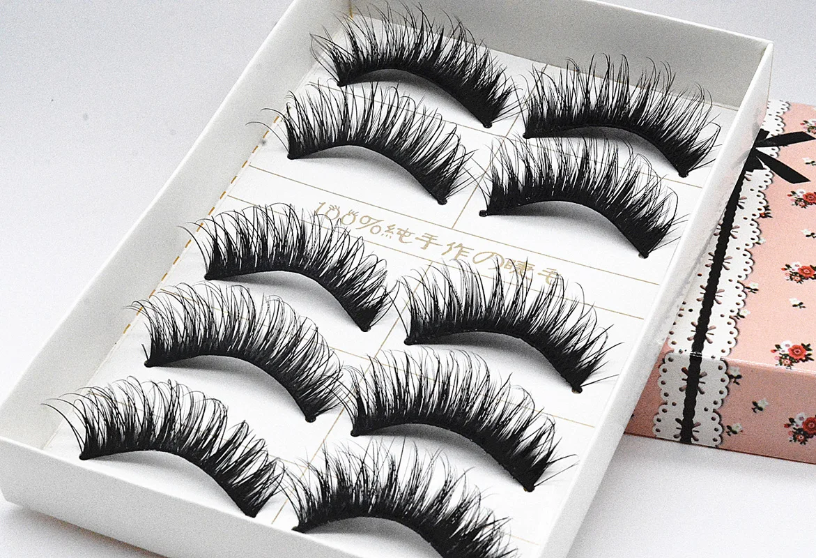 Косметические ресницы крест использование стойкий макияж Ложные натуральные