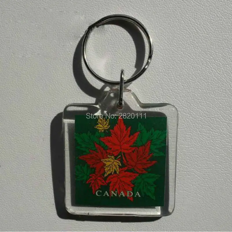 Оптовая продажа 100 шт. пустые акриловые квадратные фото брелоки для фоторамки