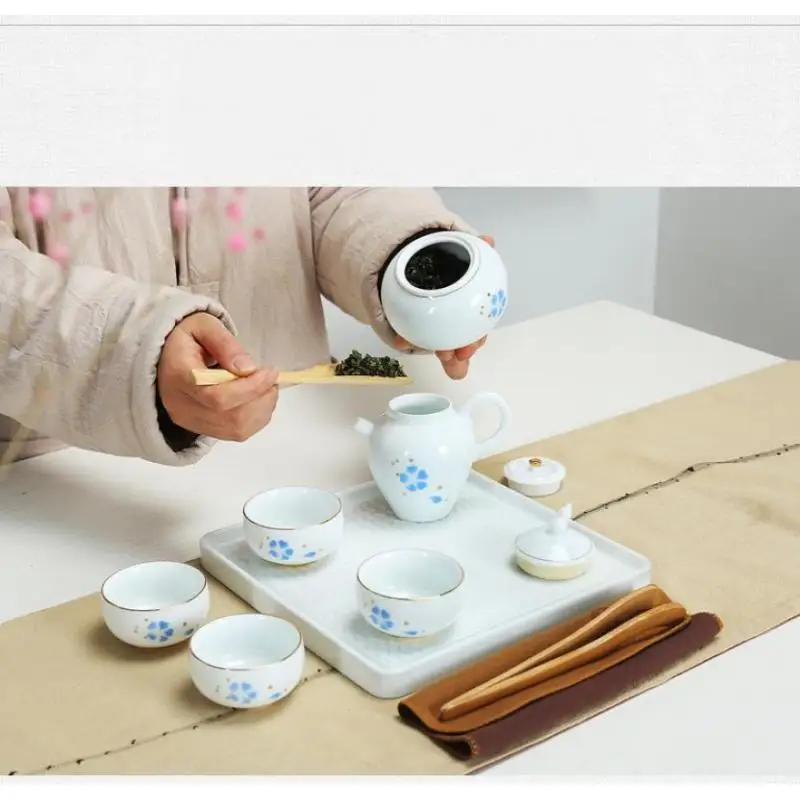 

Chinese Kung Fu Teaware Sets Portable Travel Tea Set Ceramic Teapot Teaset Gaiwan Set Tea Cups Of Tea Ceremony Traveller Teaware