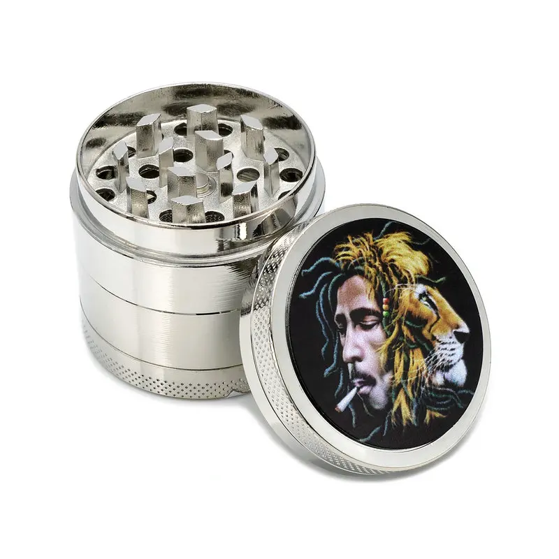 Tobacco herb moledor grinder 4Part Aluminium Metal Herb Spice Pollinator Grinder Smoke crusher | Дом и сад
