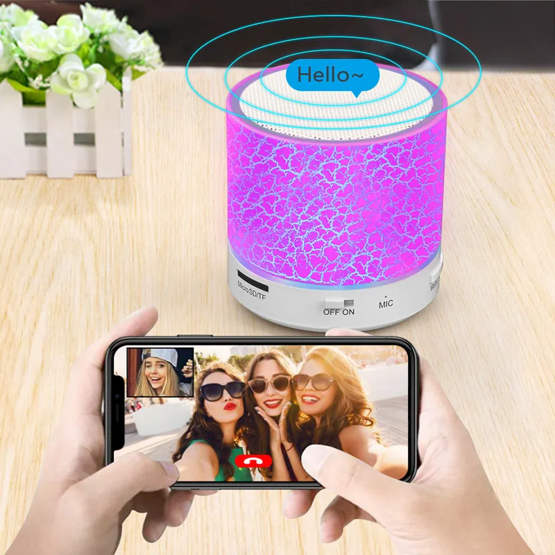 GETIHU Bluetooth динамик светодиодный портативный мини беспроводной динамик плеер USB Радио Fm Mp3 Музыка Звук Колум для ПК мобильного телефона Xiaomi
