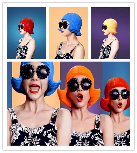 Парик для Хэллоуина накладные волосы маска с капюшоном вечеринки желтый латекс