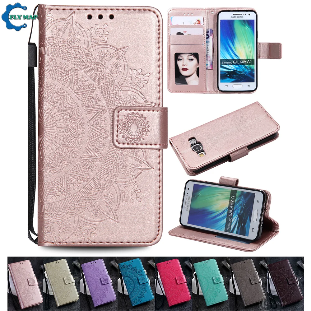 Откидной Чехол бумажник для Samsung Galaxy A3 2015 A300 A 3 300 SM A300F кожаный силиконовый чехол с