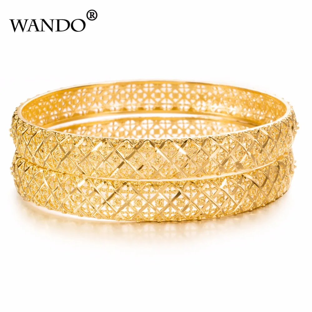 WANDO 1 шт. роскошные эфиопские браслеты для женщин цвет золото Ранняя Этническая