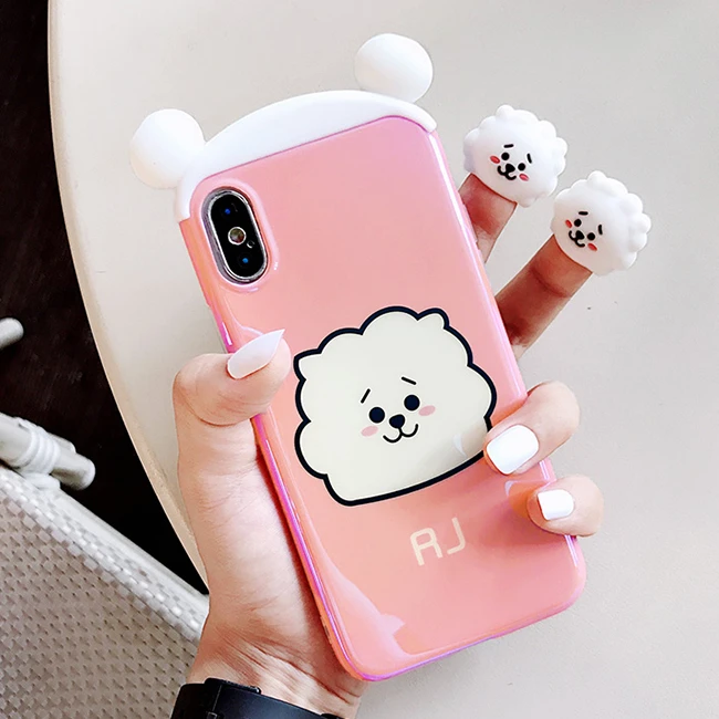 Милые 3D Кукла мультфильм сердце любовь облака блеск Мягкие TPU чехол для Apple iPhone X 6 S