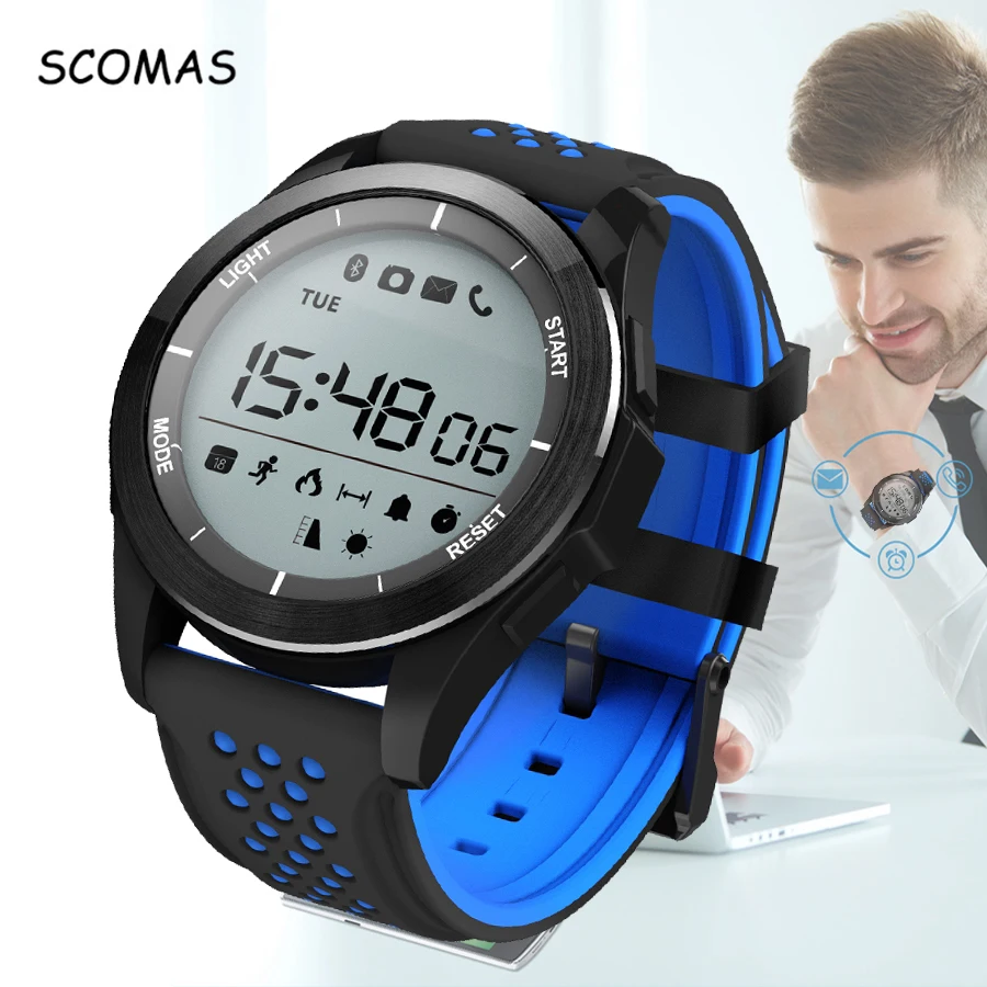 Scomas F3 Bluetooth Умные часы для Для мужчин Водонепроницаемый шагомер Фитнес трекер