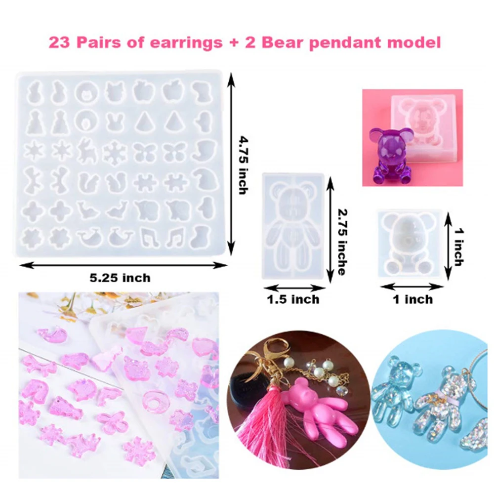 Новинка 229 шт формы для изготовления браслетов Силиконовые серьги литье DIY набор