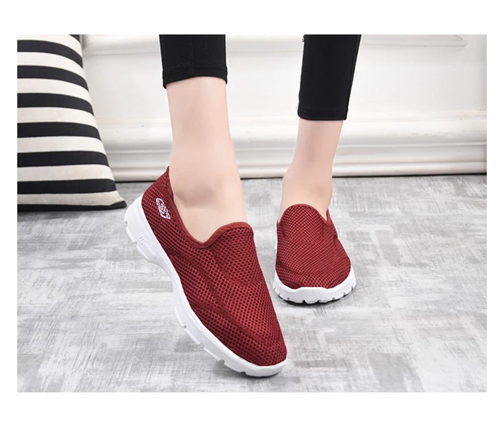 Летние босоножки; Мягкие Летние балетки mocassim feminino; chaussures femmes; дышащие женские кроссовки; B11WA