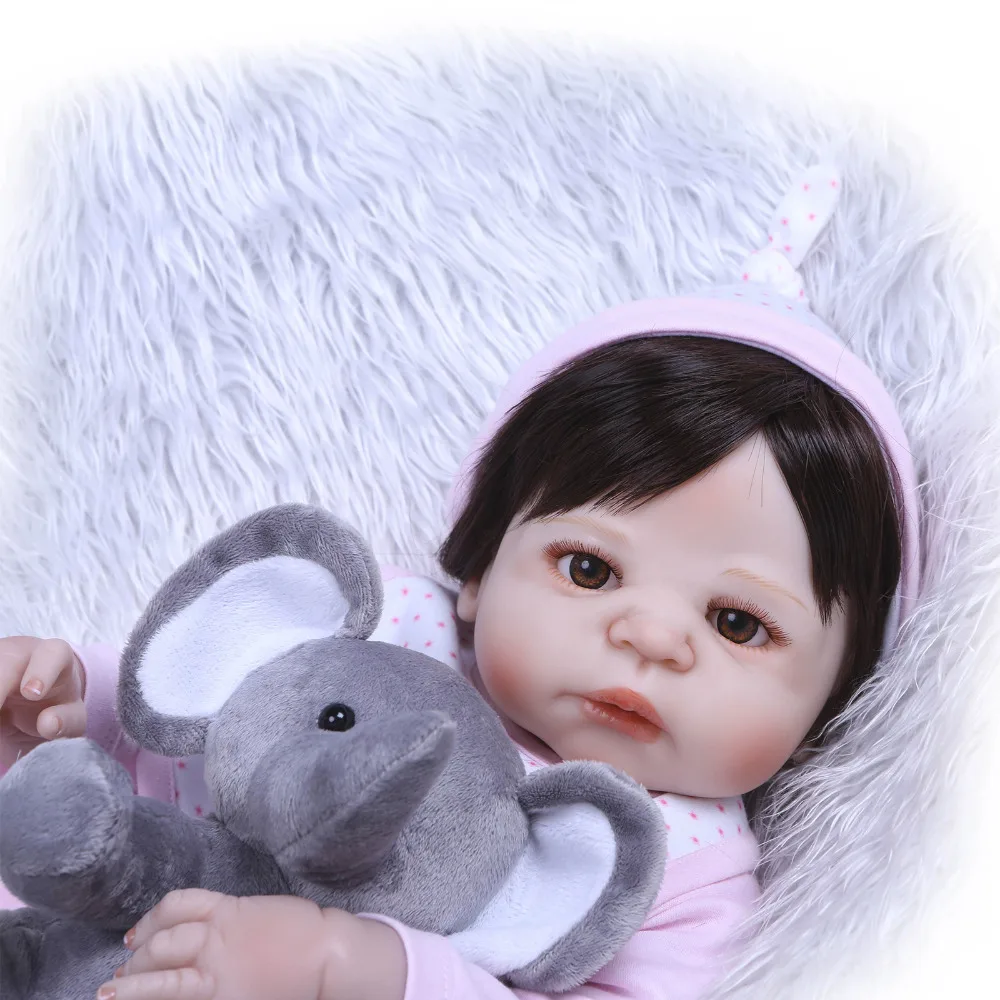 Nicery 22 дюйма 55 см кукла Bebe Reborn жесткая силиконовая игрушка для мальчиков и девочек