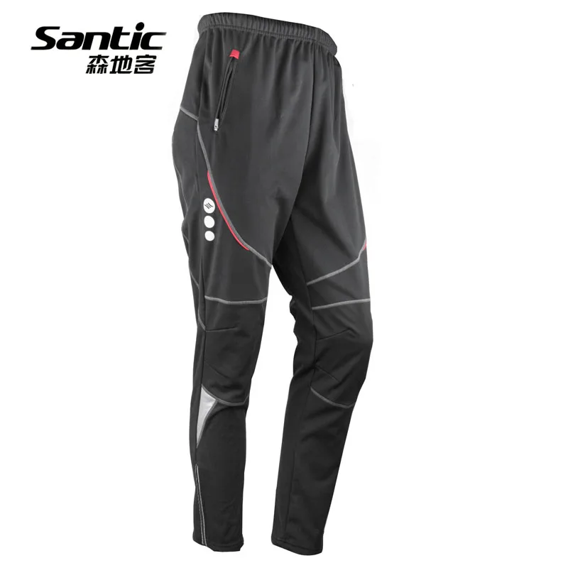 Santic штаны для велоспорта Зимние флисовые тепловые ветрозащитные уличные