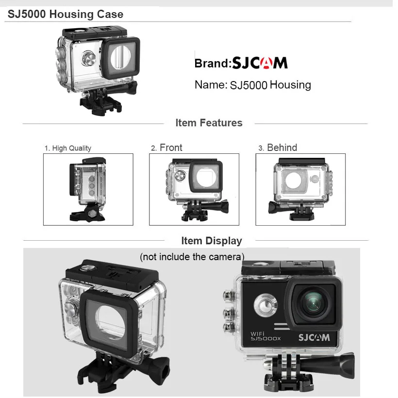Скидка Комплект аксессуаров для SJCAM SJ5000, водонепроницаемый чехол с корпусом для SJ5000X, сумка для хранения для SJ5000, штатив с Wi-Fi, монопод для SJCAM SJ5000