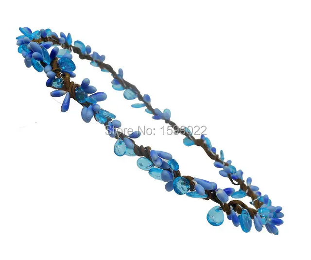 Синий цветок в виде ягод венок на голову невесты корона для аксессуары волос