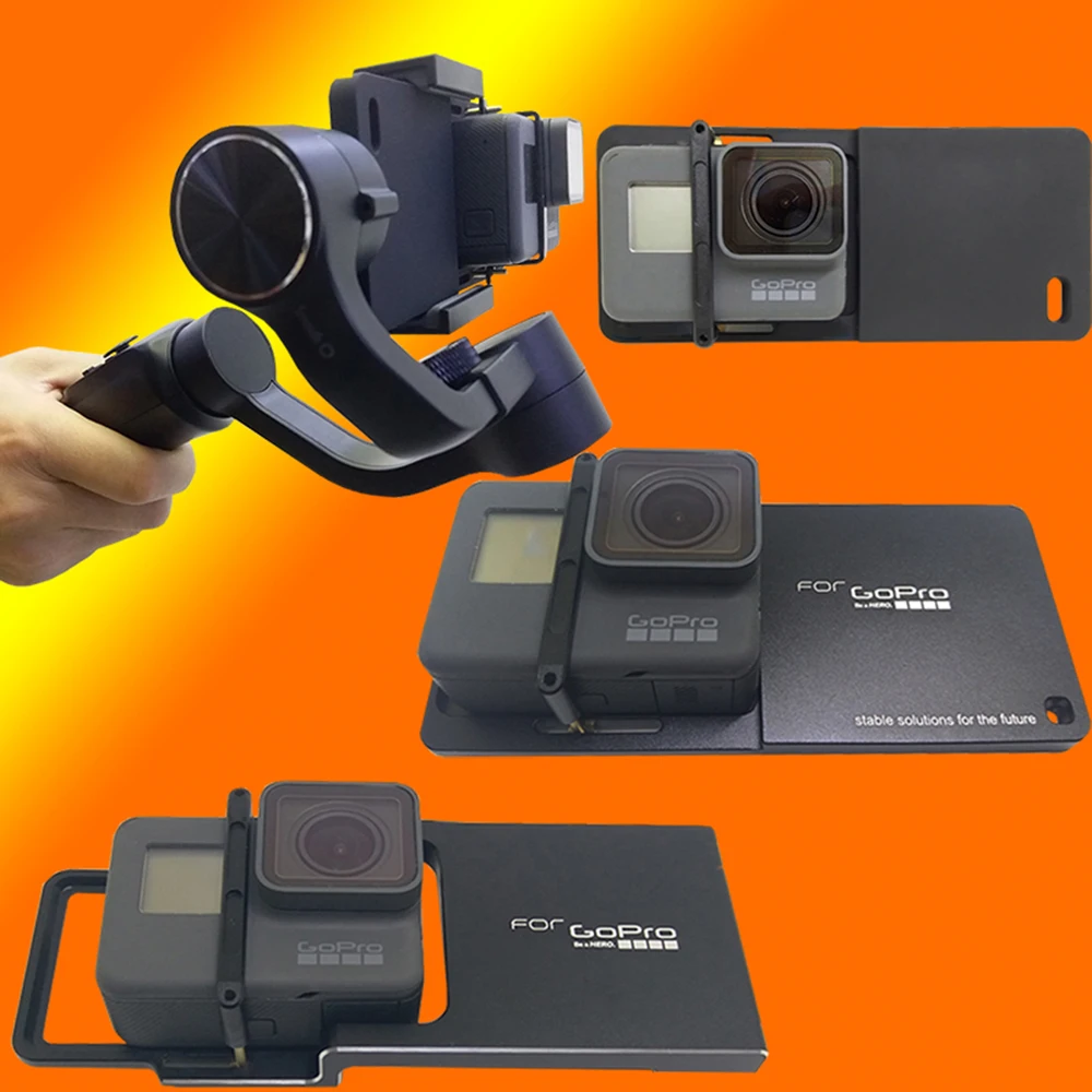 

TUYU stabilizer Adapter Switch Mount Plate for GoPro Hero 6/5/4 Xiaomi yi 4K for DJI osmo Smartphone Gimbal Handheld Accessories
